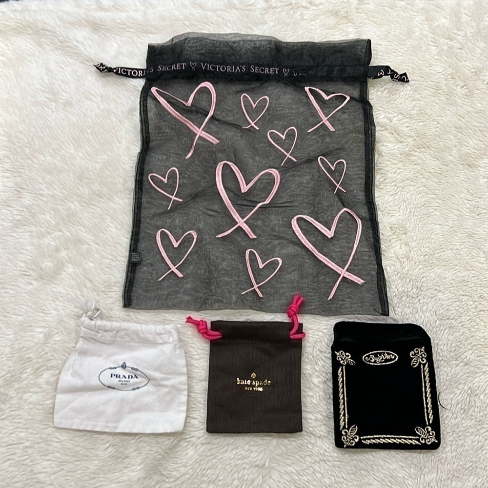 Kate Spade Prada Brighton Victoria’s Secret Drawstring Storage Dust Bag Cover